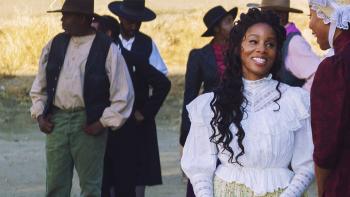 Outlaw Johnny Black Movie: Anika Noni Rose smiles