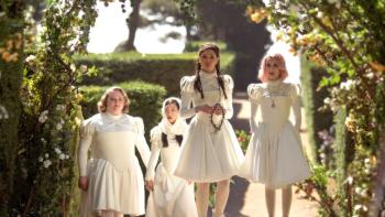 Paradise Hills Movie: A group of female students, all dressed in white