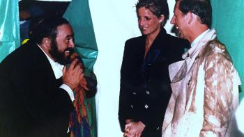 Pavarotti Movie: Luciano Pavarotti meets Princess Diana and Prince Charles