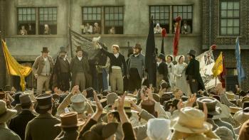 Peterloo Movie: Henry Hunt prepares to speak