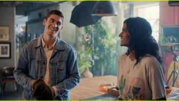 Picture This: Simone Ashley and Hero Fiennes Tiffin share a laugh.