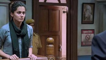 Pink: A young Indian woman in court talks to an older male lawyer