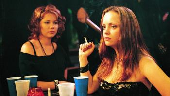 Prozac Nation: Michelle Williams and Christina Ricci sit together in a bar, Ricci holding a cigarette