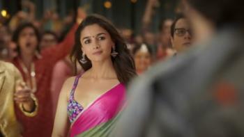 Rocky Aur Rani Kii Prem Kahaani: An Indian woman dressed in a saree seen walking toward someone.