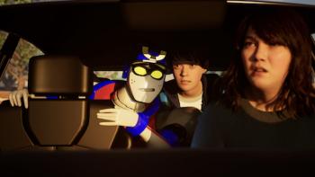 Release the Beast: Characters in a car.