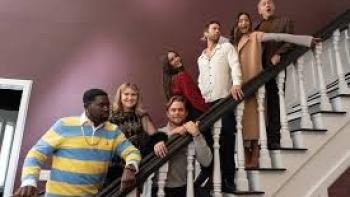 Reunion movie: Cast stands on staircase