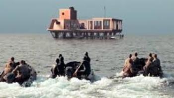 Rose Island Movie: SWAT teams attacking Rose Island 