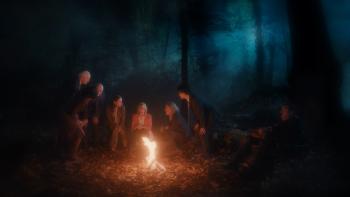 Rumours movie: Seven world leaders sit around a campfire in the woods