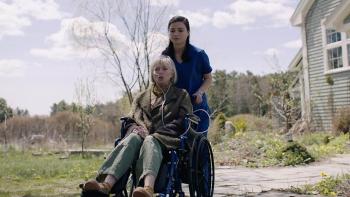 The Ruse Movie: Dale (Madelyn Dundon) pushes Olivia (Veronica Cartwright) in a wheelchair to get some fresh air