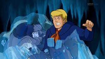 Scooby-Doo! Haunted Holidays: Fred frozen in ice