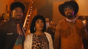 Scary Movie: At a Halloween party, Shorty, Brenda, and Ray answer the door with perplexed looks on their faces