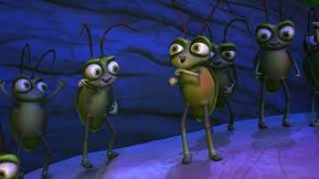 The Secret of Butterflies: Animated bugs with glowy eyes stand in the dark