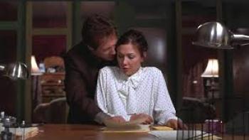 Secretary: Maggie Gyllenhaal gets hug from behind