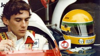 Senna: Ayrton Senna sitting in a Formula One racing car