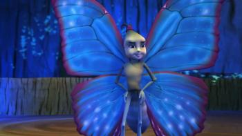 The Secret of Butterflies: Animated blue butterfly 