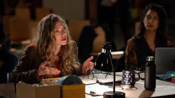 Seven Veils movie: Amanda Seyfried directs an opera from her seat in the theater while Aliya Kanani looks on