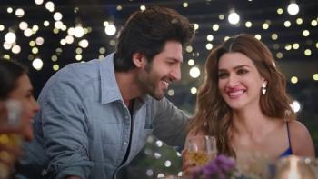 Shehzada: romantic moment between an Indian man and woman