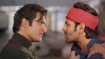 Shehzada movie: An Indian man grabs another by the collar