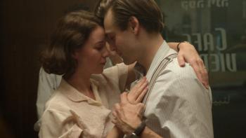 Shoshana: Irina Starshenbaum and Douglas Booth dance together, their heads touching