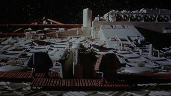 Silent Running: A white spacecraft is seen in close-up against a dark sky