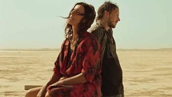 Sirāt: Drug trip begins in the desert.