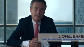  Skandal! Bringing Down Wirecard: Lionel Barber sitting at desk