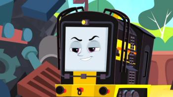 A train watches the race