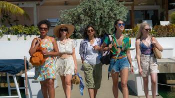 Something in the Water: Five young women walk together in a vacation resort