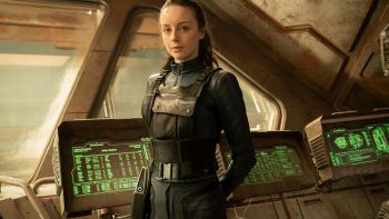Star Trek: Section 31: Kacey Rohl in a black bodysuit.