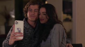 Stream Movie: French vacationer Theo (Jadon Cal) takes an intimate selfie with teen Taylor Keenan (Sydney Malakeh)