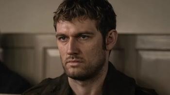 Sunrise: A close-up of Alex Pettyfer who stares forward looking serious.