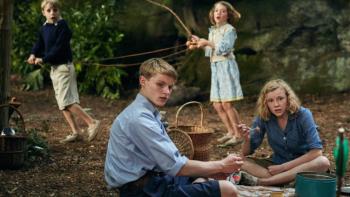 Swallows and Amazons: Four kids picnic at a camp