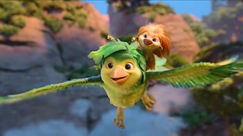 Swapped: Friendly animals flying.