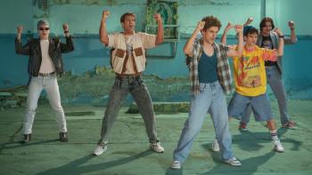 Technoboys: Dancing in a warehouse.