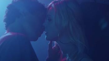 Teen Spirit Movie: Violet kisses a boy in a club