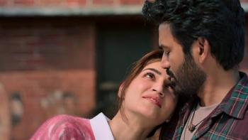 Tere Ishk Mein: Kriti Sanon rests her head on Dhanush's shoulder as she stares into his eyes