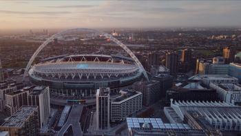 The Final -- Attack on Wembley poster: Aerial shot of Wembley Stadium