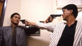 The Killer: Danny Lee and Chow Yun-Fat hold guns to each other's heads