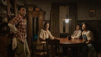 The Piano Lesson movie: John David Washington, Samuel L. Jackson, Michael Potts, and Ray Fisher look concerned