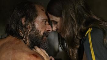 The Return: Ralph Fiennes and Juliette Binoche intimately embrace, forehead to forehead