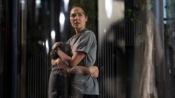 The Runner: Gal Gadot hugs Rory Wilmot.
