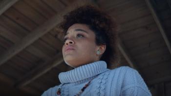 The Young Wife Movie: Kiersey Clemons looks pensive and concerned