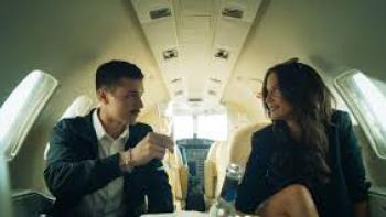 The Courier: Man and woman on plane