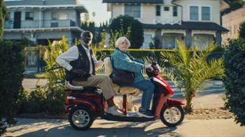 Thelma Movie: June Squibb and Richard Roundtree ride a red scooter around town