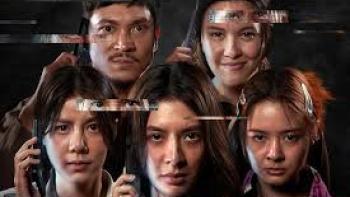 The Red Line movie : 5 Asian characters hold a phone to their ears