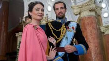 The Royal We: Mallory Jansen and Charlie Carrick in royal regalia