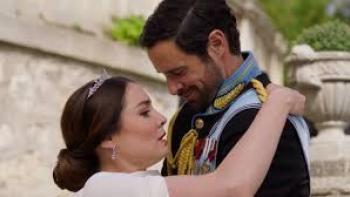 The Royal We: Mallory Jansen and Charlie Carrick embrace