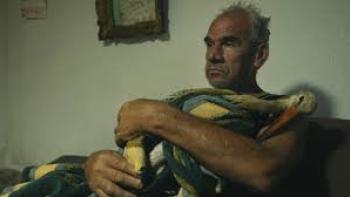 The Tale of Silyan Movie: Nikola Conev holds stork inside