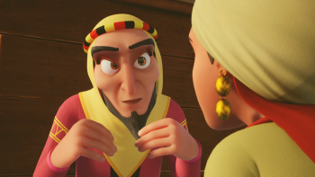 Time Hoppers: The Silk Road movie: The film's villain, Fasid, tries to con someone