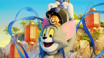 Tom and Jerry: Forbidden Compass Movie: Tom and Jerry celebrate with lanterns outdoors